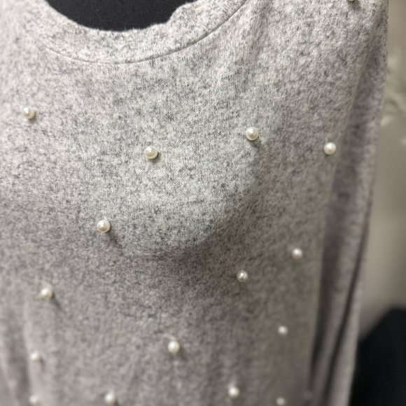 NWT Juicy Couture Pearl Embellished Grey Sweater | Size Small - Picture 2 of 9